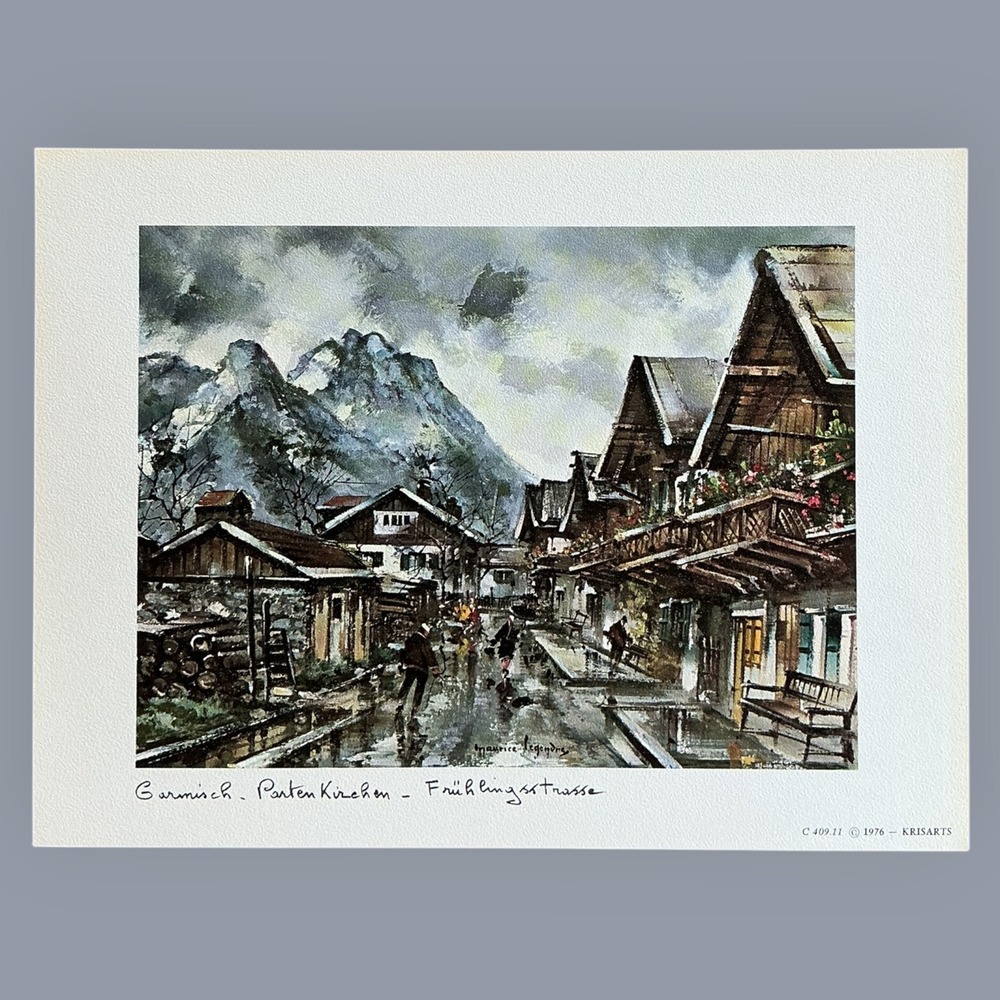 Maurice Legendre Garmisch-Partenkirchen Fruhlingsstrasse Art Print 1976 Krisarts
